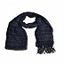 Golden beats studded heart shaped fringe's hijab - Dark blue